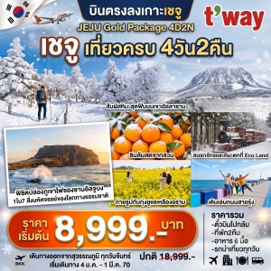 ทัวร์เกาหลี JEJU GOLD PACKAGE 4วัน 2คืน 7C / LJ / BX / TW